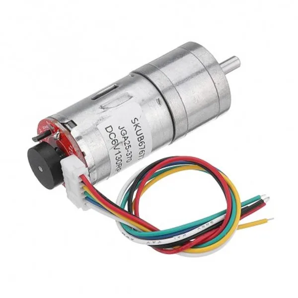 12v Gear Motor - 25GA-370 12V 60RPM DC Reducer Gear Motor with Encoder