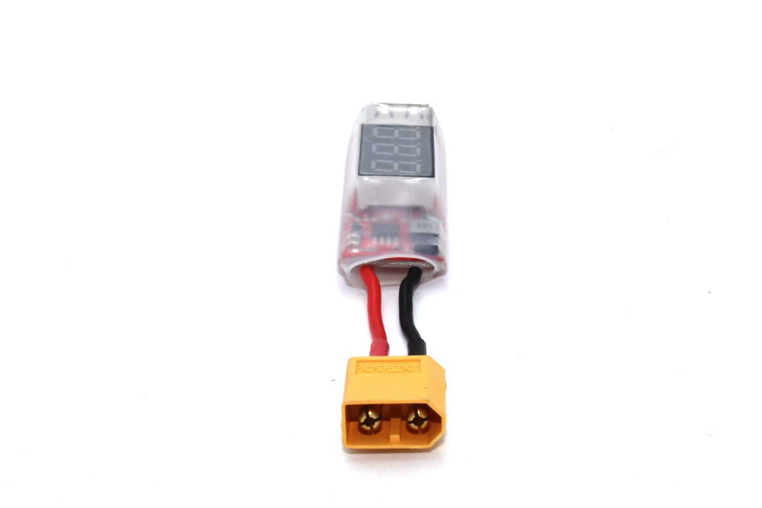 2S-6S Lipo Battery XT60 Plug to USB Charger Adapter with Voltage Display