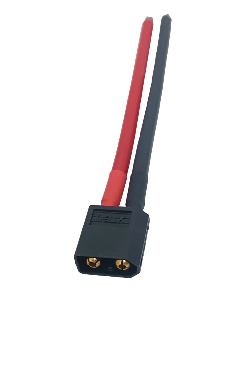 Xt60 Connector 10cm - XT60 Male Connector 12AWG Silicone Wire (10cm)