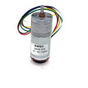 12v Gear Motor - 25GA-370 12V 150RPM DC Reducer Gear Motor with Encoder