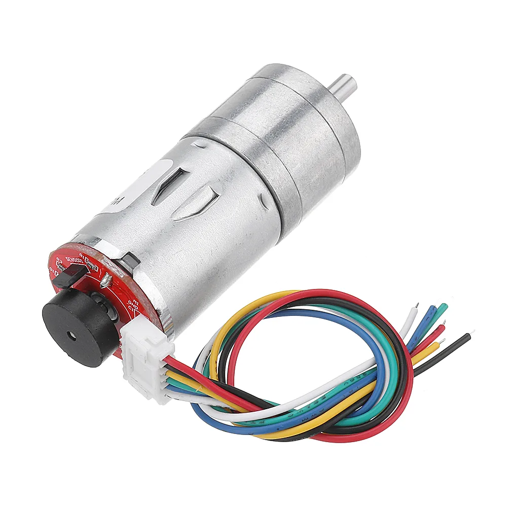 24v Gear Motor - 25GA-370 24V 26RPM DC Reducer Gear Motor with Encoder