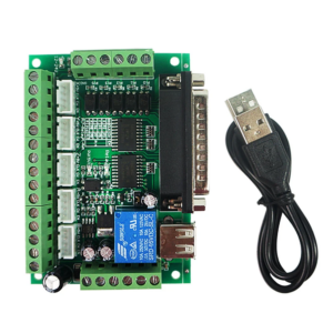 MACH3 Interface Board CNC 5 Axis with Optocoupler for Stepper Motor Driver and USB cable (Length-50 cm)