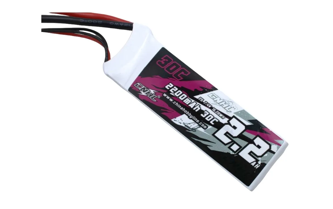 CNHL 2200mAh 7.4V 2S 30C Lipo Battery with XT60 Plug