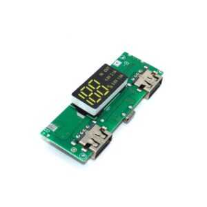 18650 5V 1A/2A Lithium Battery Digital Display & Charging Module, Dual USB Output Band, Display, Booster Module