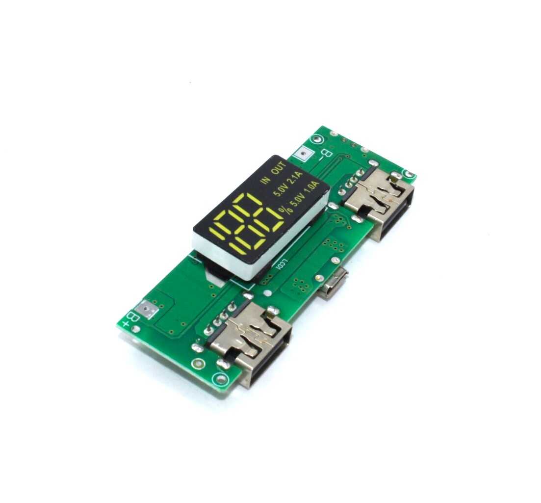 18650 5V 1A/2A Lithium Battery Digital Display Charging Module