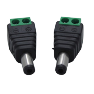 Male 2.1*5.5mm for DC Power, Jack Adapter Connector Plug For, CCTV Camera Pack of 2