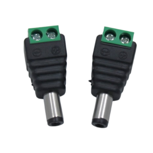 Male 2.1*5.5mm for DC Power, Jack Adapter Connector Plug For, CCTV Camera Pack of 2