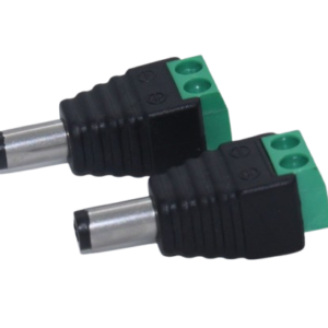 Male 2.1*5.5mm for DC Power, Jack Adapter Connector Plug For, CCTV Camera Pack of 2