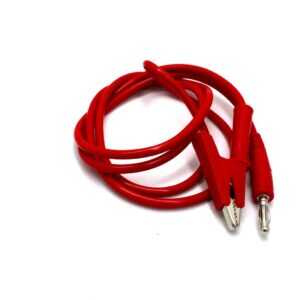 Red 1M Double End Test lead Wire 4mm Banana Plug Alligator Clip Crocodile 15A