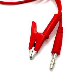 Red 1M Double End Test lead Wire 4mm Banana Plug Alligator Clip Crocodile 15A