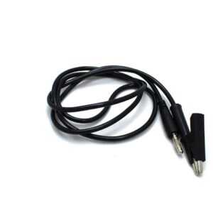 Black 1M Double End Test lead Wire 4mm Banana Plug Alligator Clip Crocodile 15A
