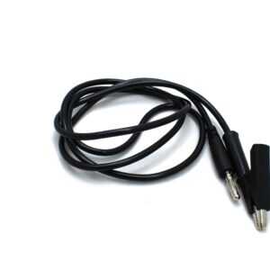 Black 1M Double End Test lead Wire 4mm Banana Plug Alligator Clip Crocodile 15A