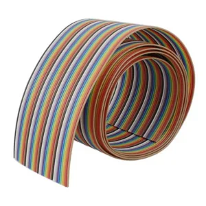 28AWG Pure Copper 40pin Dupont Tin copper Wire Flexible Rainbow Color Flat Ribbon Cable – 1 Meter