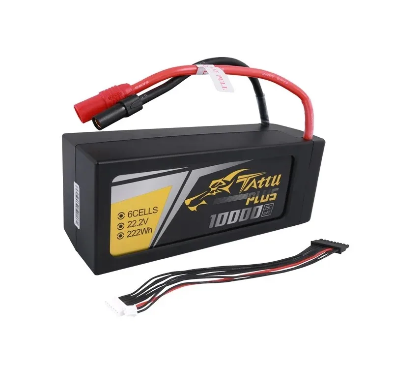Tattu Plus 10000mAh 6S 22.2V 25C Lipo Battery with AS150+XT150 Plug (new version)