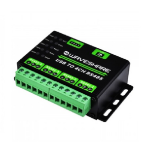 Waveshare Industrial USB TO 4Ch RS485 Converter, Multi Protection Circuits, Multi Systems Support, Aluminium Alloy Case