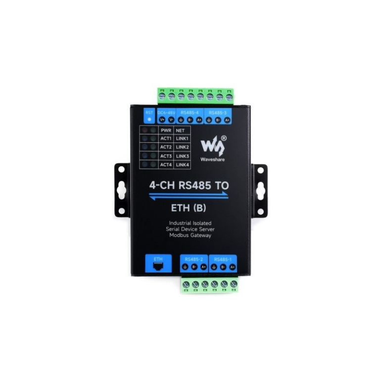 Buy Waveshare 4-Ch RS485 to (RJ45 Ethernet) | USB Interface Module - Zbotic