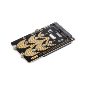 Waveshare PCIe To 2-Ch M.2 Adapter Type B for Raspberry Pi 5, Compatible with 2280 / 2260 / 2242 / 2230 size NVMe Protocol M.2 SSD, Raspberry Pi 5 NVMe HAT