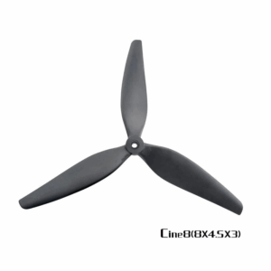 Hqprop Cine8 Propeller - HQProp Cine8 (8X4.5X3) (1CW+1CCW) Black-Glass Fiber Reinforced Nylon Propeller