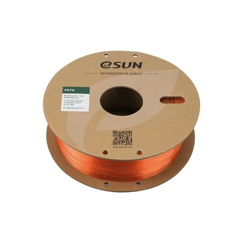 1.75mm Ic - Esun PETG filament 1.75mm translucent orange 1kg/roll with plastic roll