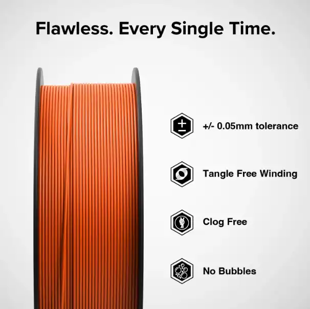 Numakers PETG-HS Filament – Outrageous Orange – 1.75 mm/ 1 kg