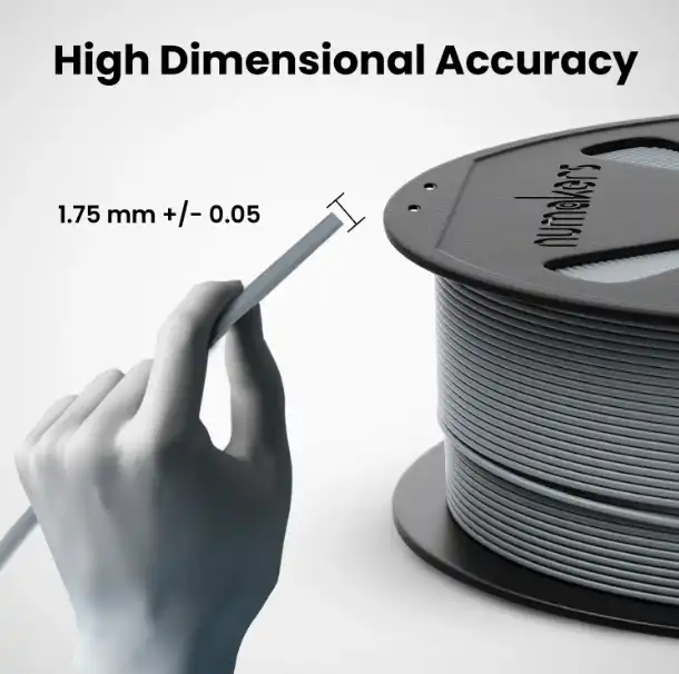 Numakers PETG-HS Filament – Light Gray – 1.75 mm/ 1 kg