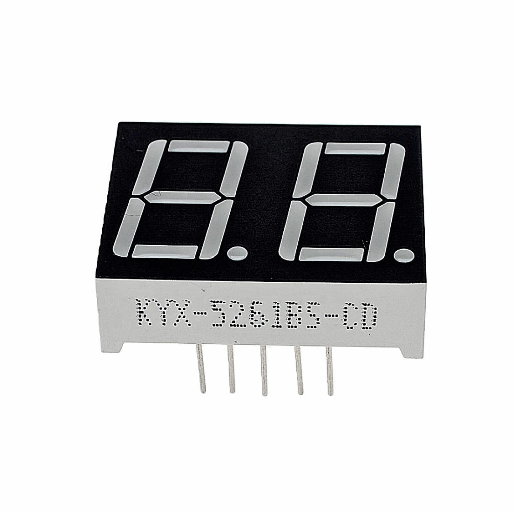 Oiyagai 10 Stuks 0.56'' Rode LED Display – 2-bit 7-segment – Gemeenschappelijke Kathode – 10 Pins – 5261AH – DC 1.8V / 15-20mA