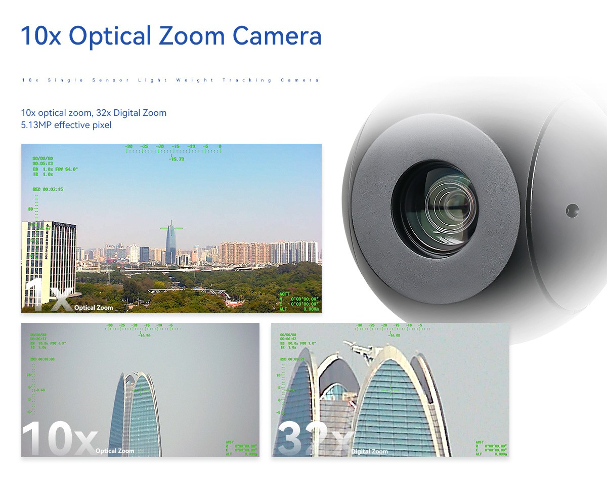 VIEWPRO A10 pro 10x Single Sensor Light Weight AI Tracking Camera