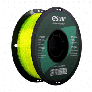 Esun TPU-95A filament, 1.75mm, translucent yellow, 1kg/roll, with plastic roll
