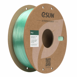 Esun PLA-Clear filament, 1.75mm, translucent aqua, 1kg/roll, with plastic roll