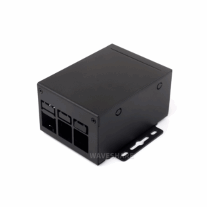 Waveshare Industrial Grade Metal Case (D) for Raspberry Pi 5, Larger Internal Space, Supports Installing Official Cooling Fan And Various HATs, Wall-mount and Rail-mount Support