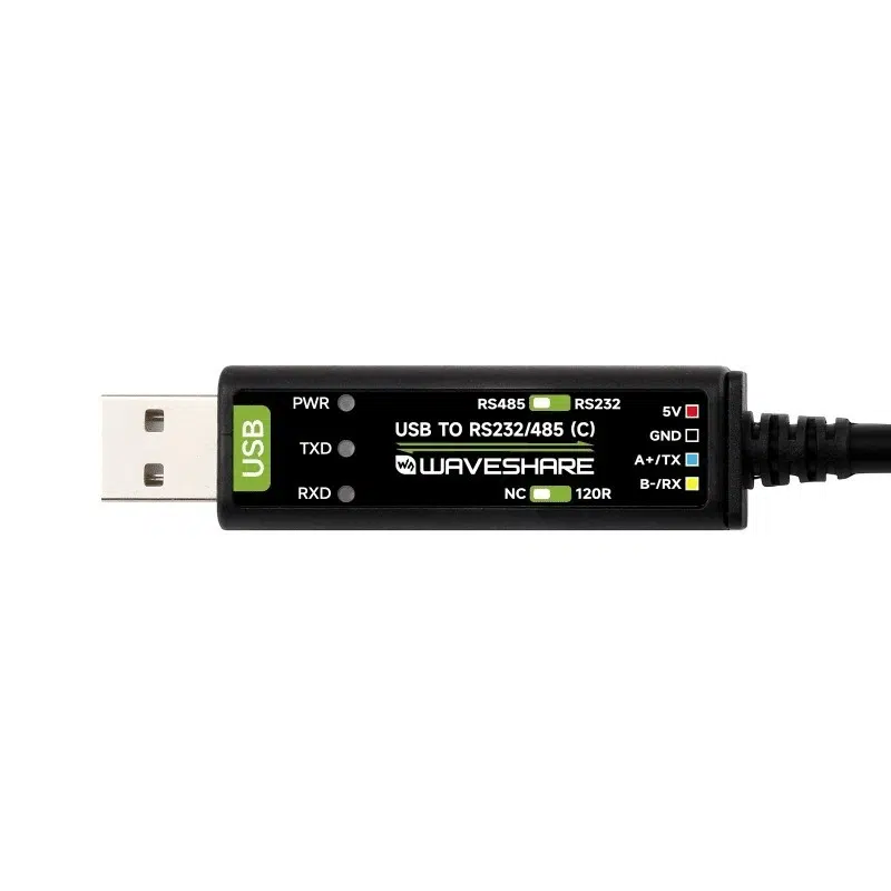 Waveshare USB To RS232/485 Serial Cable-Original FT232RNL Chip, Onboard Power And Signal Indicators