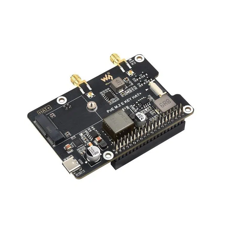 Waveshare Pcie To Adapter 576715 - Waveshare PCIe To M.2 E KEY Adapter With PoE Function for Raspberry Pi 5