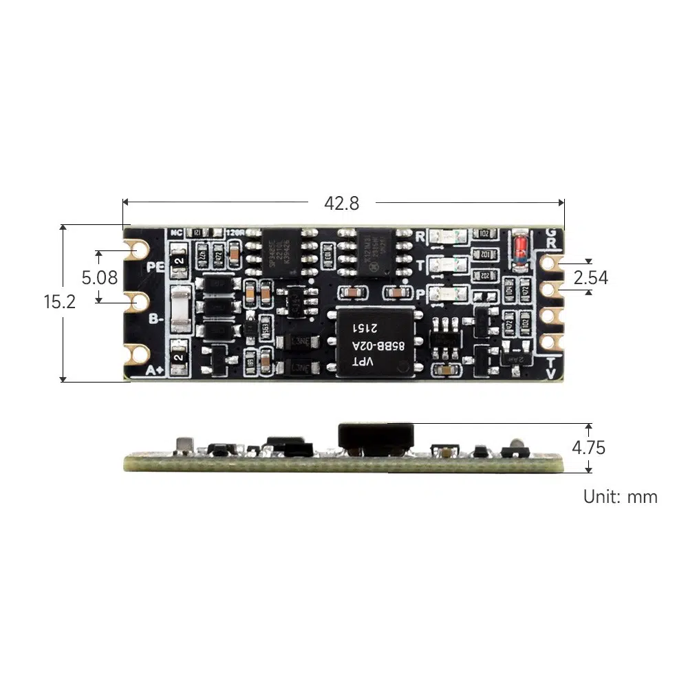 Waveshare TTL To RS485 (C) Galvanic Isolated Converter, Half-Duplex Communication, Lightningproof & Anti-Surge, Multi-Isolation Protection