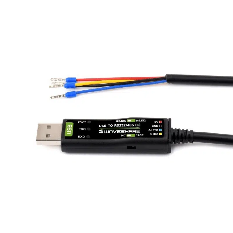Waveshare USB To RS232/485 Serial Cable-Original FT232RNL Chip, Onboard Power And Signal Indicators