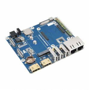 Waveshare Wifi6 Dual Module - Waveshare WIFI6 Dual ETH Base Board/Mini-Computer Designed for Raspberry Pi Compute Module 4