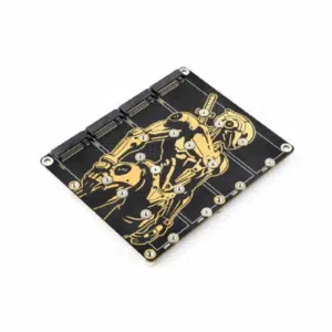 Waveshare Pcie To Board - Waveshare PCIe To 4-Ch M.2 Adapter Board for Raspberry Pi 5, Supports 4-ch NVMe Solid State Driv...