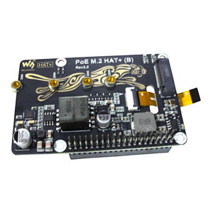 Waveshare PCIe To M.2 Adapter With PoE Function B For Raspberry Pi 5 Supports NVMe Protocol M.2 Solid State Drive High speed Reading Writing Raspberry Pi 5 PoE HAT 1