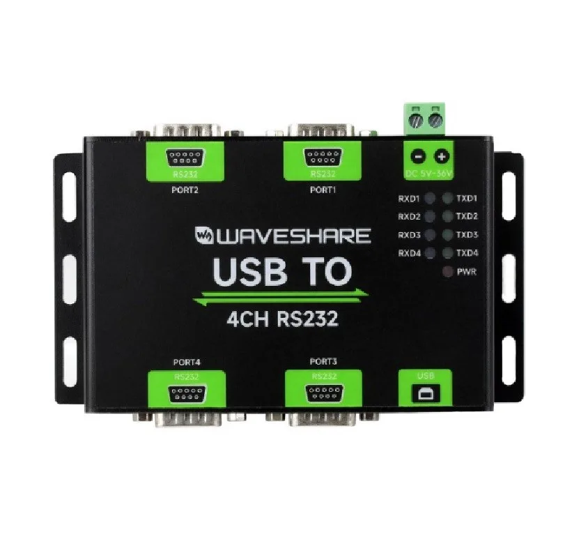 Rs232 Converter Waveshare - Waveshare Industrial Isolated USB To 4-Ch RS232 Converter