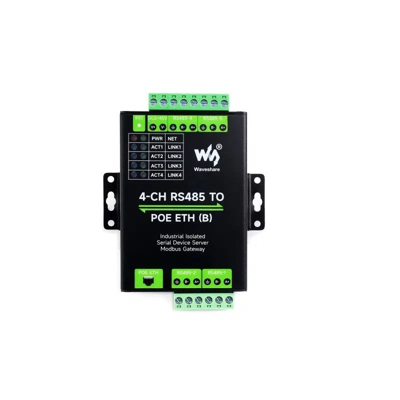 Rs485 Module Waveshare 580081 - Waveshare 4-Ch RS485 to RJ45 Ethernet Serial Server