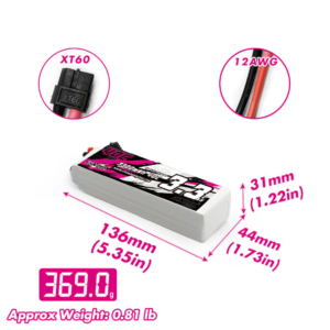 CNHL 3300mAh 14.8V 4S Lipo Battery 40C with XT60 Plug