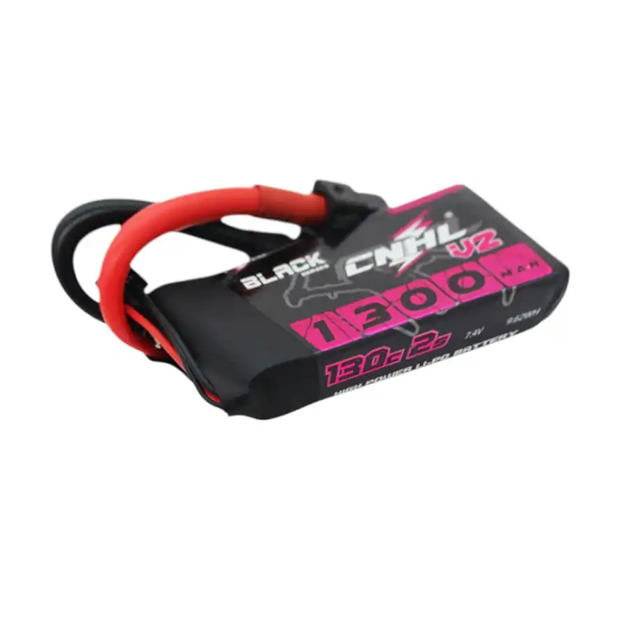 CNHL Black Series 1300mAh 7.4V 2S 130C Lipo Battery with XT60 Plug