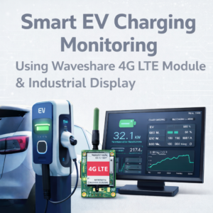 Smart EV Charging Station Monitoring System Using Waveshare 4G LTE Module & Industrial Display