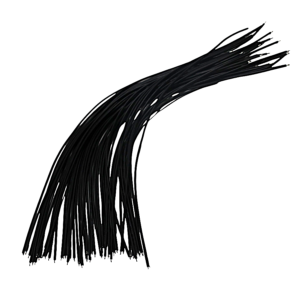 Motherboard, PCB, Breadboard Jumper Cable 300mm 24AWG Black–(Pack of 50)
