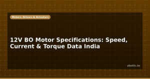 12V BO Motor Specifications: Speed, Current & Torque Data India