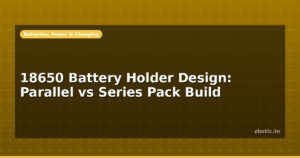 18650 Battery Holder Design: Parallel vs Series Pack Build