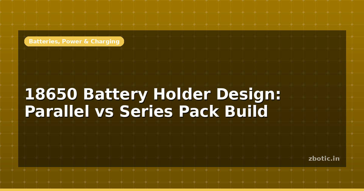 18650 Battery Holder Design: Parallel vs Series Pack Build - Zbotic
