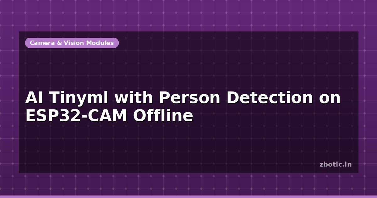 AI Tinyml with Person Detection on ESP32-CAM Offline - Zbotic
