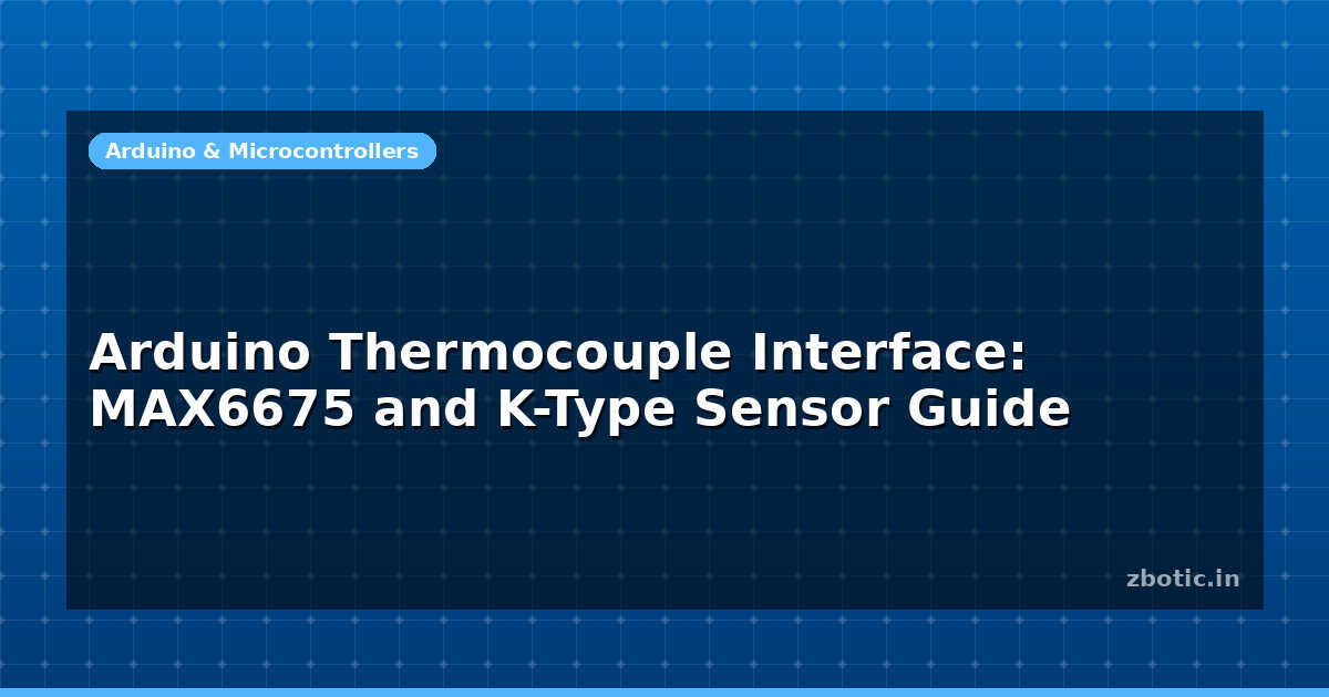 Arduino Thermocouple Interface: MAX6675 and K-Type Sensor - Zbotic