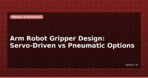 Arm Robot Gripper Design: Servo-Driven vs Pneumatic Options