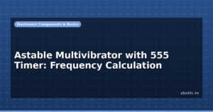 Astable Multivibrator with 555 Timer: Frequency Calculation
